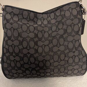 Black and Gray Phoebe Shoulder Coach purse